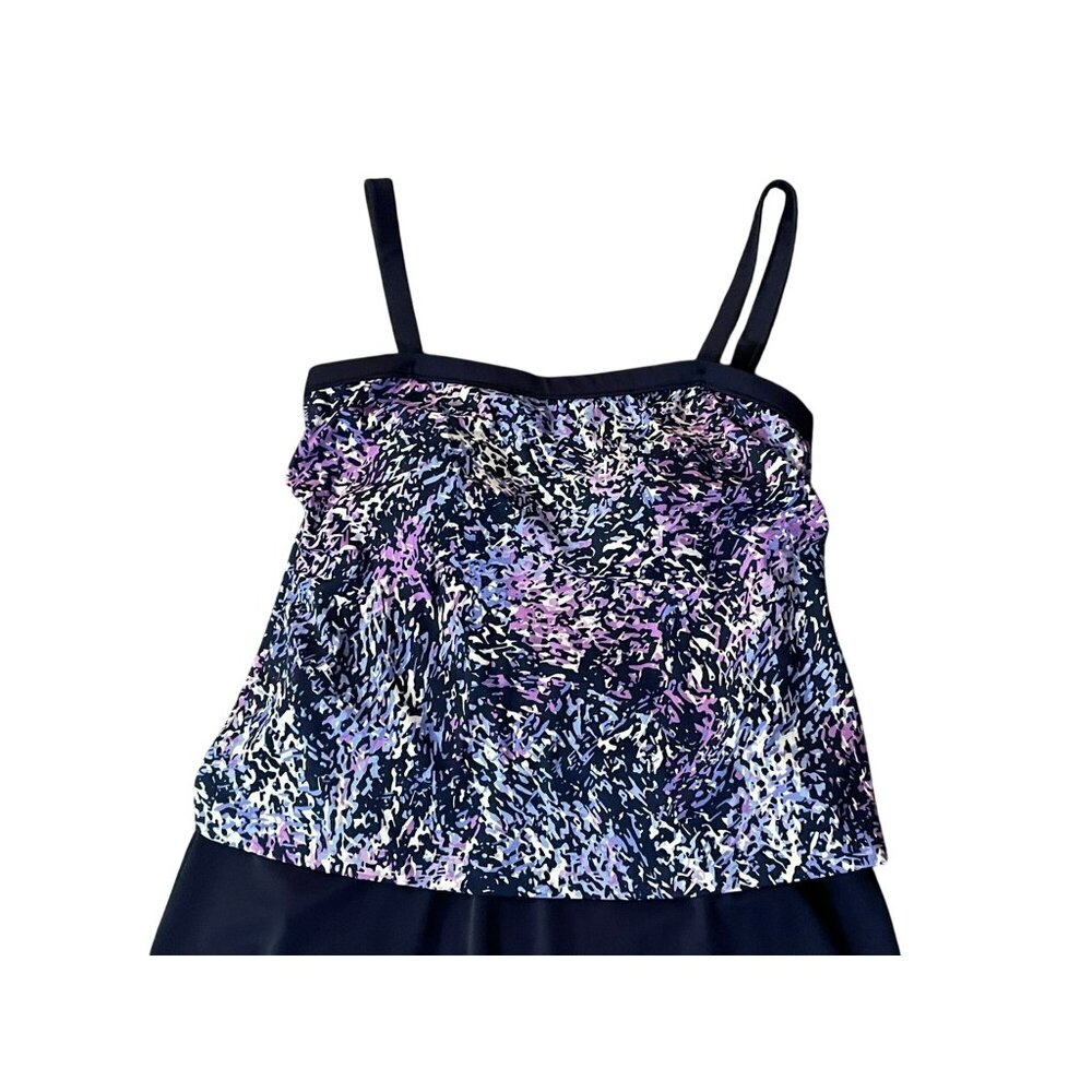 Le Cove Swim Dress Womens 16 Used 15623-2 Blue Purple - Picture 15 of 15